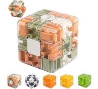 Puzzle Maze Cube,Large Labyrinth 3D Puzzles Maze Cube, Engaging Brain Teaser Toy,High Difficulty Puzzle,Spatial Awareness Brain Training, Educational Game Gift (Green Orange)