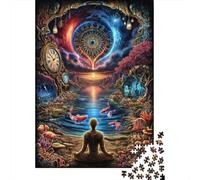 Puzzle Meditación Mística Cósmica De 1000 Piezas Interesante Rompecabezas Adultos De 1000 Piezas Pintura Entretenimento 38x26cm/1000pcs