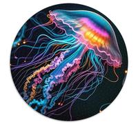 Puzzle Medusa 1000 Piezas para Adultos Juego Relajante de cartón Puzzle Tentáculos de Medusa Fluorescente Colorida Decorativo Regalo 1000pcs (67.5x67.5cm)