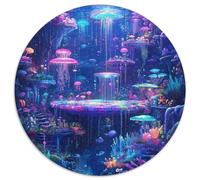 Puzzle Medusa 1000 Piezas para Adultos Juego Relajante de cartón Puzzles Medusa Fantasía Océano Decorativo Regalo 1000pcs (67.5x67.5cm)