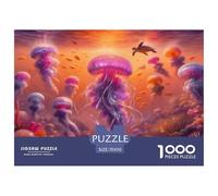 Puzzle Medusa Rosa 1000 Piezas - para Adultos Rompecabezas De Coral Colorido, Juego Divertido E Instructivo, Arte Decorativo, Regalo para Hombre 70x50cm/1000pcs