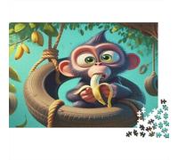 Puzzle Monkey Baa Swing 52x38cm 1000 Pieces para Adultos Adolescentes Familia Noche de Juego Decoracion Hogar Regalo Cumpleanos Navidad Actividad Relajante