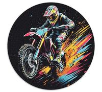 Puzzle Moto de Cross 1000 Piezas para Adultos Juego Difícil de cartón Rompecabezas Motocicleta Todo Terreno Salpicaduras de Tinta Decorativo Regalo para Hombre 1000pcs (67.5x67.5cm)