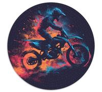 Puzzle Moto de Cross 1000 Piezas para Adultos Juego EduGatoivo de cartón Rompecabezas Conductor en Motocicleta Todo Terreno Decorativo Regalo para Hombre 1000pcs (67.5x67.5cm)