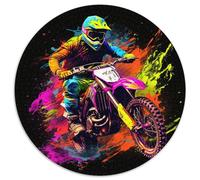 Puzzle Motocicleta 1000 Piezas para Adultos Juego EduGatoivo de cartón Rompecabezas Motocicleta Todo Terreno Salpicaduras de Tinta Decorativo Regalo 1000pcs (67.5x67.5cm)