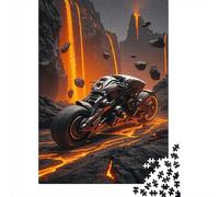 Puzzle Motocicleta 1000 Piezas para Adultos Juego Relajante De Madera Rompecabezas Motocicleta Velocidad Lava Decorativo Regalo para Hombre 1000pcs (75x50cm)