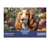 Puzzle Mural 1000 Piezas, Bulldog Francés Campo Trigo, Entretenimiento lúdico para niños y Adultos por Igual 38x26cm