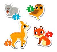 Clementoni 20814 - My First Puzzle 3, 6, 9, 12 Piezas Animales del Bosque