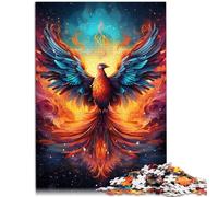Puzzle Mysterious Fantasy Phoenix, 2000 piezas para adultos, 27,56 x 39,37 pulgadas, rompecabezas de mapa gris, adecuado para adultos y adolescentes a partir de 14 años, decoración familiar