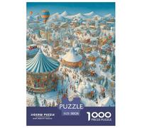 Puzzle Navidad and Winter Escenary De 1000 Piezas Interesante Rompecabezas Hombres Y Mujeres De 1000 Piezas Juego Regalo 38x26cm/1000pcs