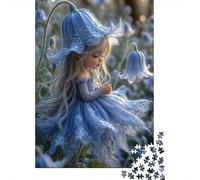 Puzzle Niña Hada Azul De 1000 Piezas Interesante Rompecabezas para Adultos De 1000 Piezas Obra De Arte Hobby 70x50cm/1000pcs