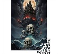 Puzzle Noche del Castillo embrujado De 1000 Piezas Interesante Rompecabezas para Adultos De 1000 Piezas Decoracion Hobby 38x26cm/1000pcs