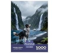 Puzzle Old English Sheepdog 1000 Piezas - para Adultos Rompecabezas De Cascada, Juego Educativo,Diversión En Familia Decorativo, Regalo Original 38x26cm/1000pcs