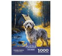 Puzzle Old English Sheepdog 1000 Piezas - para Adultos Y Niños Puzzle De Cabaña del Bosque, Juego Divertido E Instructivo, Arte Decorativo, Regalo Original 38x26cm/1000pcs