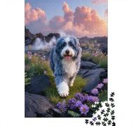 Puzzle Old English Sheepdog 1000 Piezas - para Adultos Y Niños Rompecabezas De Rocas Volcánicas, Desafío Mental Y Juego Complejo, Decorativo, Regalo Ideal 52x38cm/1000pcs