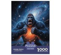 Puzzle Orangután 1000 Piezas para Principiantes Juego Desafiante De Cartón Rompecabezas Universo Profundo Orangután Decorativo Regalo Original 70x50cm/1000pcs