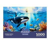 Puzzle Orca Deep Sea De 1000 Piezas Animal Rompecabezas Hombres Y Mujeres De 1000 Piezas Pintura Entretenimiento Creativo 52x38cm/1000pcs