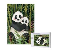 Puzzle Oso 500 Piezas Bambú Grande Rompecabezas Adultos de Madera, Puzzles Juegos Divertidos/Relajantes/Desafiantes para Adultos y Principiantes, como Regalo para Amigos y Seres Queridos 2T-1165