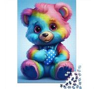 Puzzle Oso de Peluche Arco Iris De 1000 Piezas Interesante Rompecabezas Adultos De 1000 Piezas Juego Entretenimento 38x26cm/1000pcs