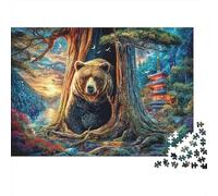 Puzzle Oso Pardo Europeo 1000 Piezas para Adultos Y Niños - Rompecabezas De DIY, Juego Creativo para Toda La Familia 52x38cm/1000pcs