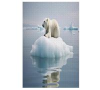 Puzzle oso polar 1000 piezas para adolescentes rompecabezas creativo de madera juguete juego familiar dificultad desafío (78×53cm)