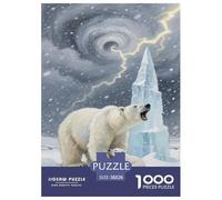 Puzzle Oso Polar 1000 Piezas para Adultos, Puzzle Tormenta Polar Adultos, Juego Didáctico Regalos Creativos 38x26cm/1000pcs