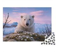 Puzzle Oso Polar 1000 Piezas - para Adultos Y Niños Puzzle De Musgo, Juego Educativo Y Divertido Arte Decorativo, 70x50cm/1000pcs