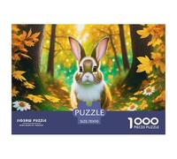 Puzzle Otoño Conejo De 1000 Piezas Interesante Rompecabezas Adultos De 1000 Piezas Decoracion Entretenimiento Creativo 70x50cm/1000pcs