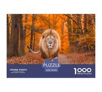 Puzzle Otoño León De 1000 Piezas Animales Rompecabezas para Adultos De 1000 Piezas Pintura Entretenimiento Creativo 70x50cm/1000pcs