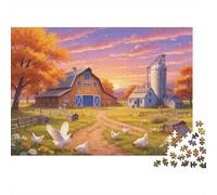 Puzzle otoño Paisaje Rural De 1000 Piezas Interesante Rompecabezas Hombres Y Mujeres De 1000 Piezas Juego Entretenimiento Creativo 70x50cm/1000pcs