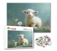Puzzle Oveja Puzzle 1000 Piezas Animal, Rompecabezas Imposible Desafiante, Adultos Madera jigsaw, Juegos de Rompecabezas para Toda la Familia con Reducción de Presión, Regalos para Mujeres Hombres S-0