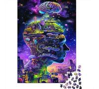 Puzzle Paisaje de la Mente psicodélica De 1000 Piezas Interesante Rompecabezas Hombres Y Mujeres De 1000 Piezas Decoracion Regalo 52x38cm/1000pcs