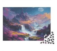 Puzzle Paisaje del Castillo de fantasía De 1000 Piezas Interesante Rompecabezas para Adultos De 1000 Piezas Obra De Arte Entretenimiento Creativo 38x26cm/1000pcs