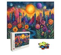 Puzzle paisaje Puzzle 3000 Piezas, Rompecabezas Adultos, Atardecer Puzzles de Madera, Gigante Imposible Jigsaw para Toda La Familia 122x81 cm, Actividad Creativa Adultos, Puzzles Estilo Clásico 8p-399