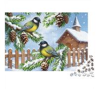 Puzzle Pájaro Ramo Invierno De 1000 Piezas Animales Rompecabezas Hombres Y Mujeres De 1000 Piezas Decoracion Hobby 38x26cm/1000pcs