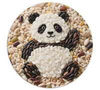 Puzzle Panda 1000 Piezas para Adultos Juego Relajante de cartón Puzzle Collage de Granos Panda Decorativo Regalo Ideal 1000pcs (67.5x67.5cm)