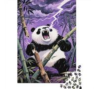 Puzzle Panda 1000 Piezas para Adultos Juego Relajante De Madera Puzzles Panda Gruñón Bambú Decorativo Regalo Ideal 1000pcs (75x50cm)
