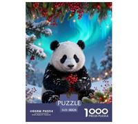 Puzzle Panda 1000 Piezas - para Adultos Y Niños Puzzle De Pino Nevado, Desafío Divertido Y Familiar, Arte Decorativo, Regalo Ideal 38x26cm/1000pcs