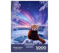 Puzzle Panda Rojo 1000 Piezas - para Adultos Y Niños Puzzle De Frozen Lago, Juguete EduGatoivo, Arte Decorativo, Regalo para Hombre 70x50cm/1000pcs