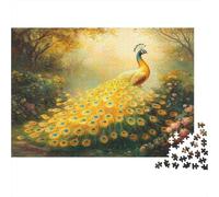 Puzzle Paon Dans un Jardin Pour Adultes,38x26cm/1000pcs,jeu Éducatif,décoration De La Maison,