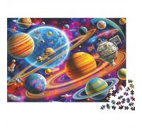 Puzzle Papel 1000 Piezas Viaje Espacial para Adultos, Rompecabezas Sistema Solar Papel, Decoración de Pared Regalo 52x38cm/1000pcs