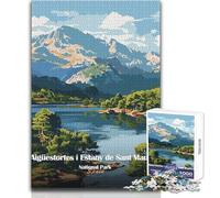 Puzzle para Adolescentes 1000 Piezas Aigüestortes I Estany De Sant Maurici Juegos Educativos Mejora la Memoria Regalo para Cumpleaños Tamaño 50x75cm