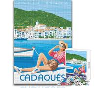 Puzzle para Adolescentes 1000 Piezas Cadaqués Costa Brava Póster Juguete Juego Intelectual Decoración Ideas de Regalo Tamaño 50x75cm