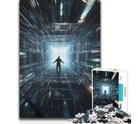 Puzzle para Adolescentes 1000 Piezas Cayendo en Túnel Digital Análisis y Lógica Juegos Educativos para Mayores de 14 Años 38x26cm