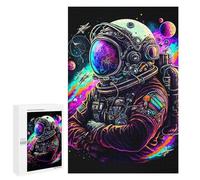 Puzzle para adolescentes, 1000 piezas, explorador de espacio vibrante, rompecabezas de obras de arte para adultos, juegos divertidos, decoración del hogar, regalos de cumpleaños y regalos únicos, 1000
