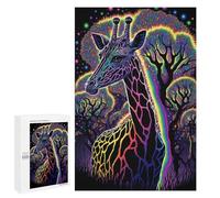 Puzzle para adolescentes, 1000 piezas, jirafa, arte impreso, rompecabezas para adultos, juegos divertidos, decoración del hogar, regalos de cumpleaños y regalos únicos, 1000 piezas