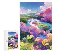 Puzzle para adolescentes, 1000 piezas, rompecabezas de jardín de río caprichoso para adultos, juegos de relajación, desafío difícil, regalos de cumpleaños únicos, 1000 piezas