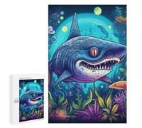 Puzzle para adolescentes 1000 piezas Underwater Fantasy The Enchanted Shark Puzzles para adultos Juegos de Relajación Desafío Difícil Regalos de cumpleaños únicos 1000 PCS