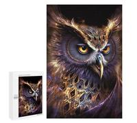 Puzzle para adolescentes, 1000 unidades, diseño de búho mágico que brilla intensamente, 1 rompecabezas para adultos, juego familiar, regalo de cumpleaños, interacción entre padres e hijos, 1000