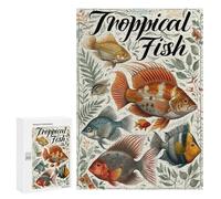 Puzzle Para Adolescentes 300 PCS Tropical Fish Poster Puzzle Para Adultos Antiestrés Juguetes Mejoran La Memoria Difíciles Y Estimulantes 300 PCS